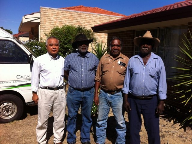 Community leaders in the aboriginal community of Blackstone.