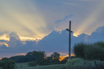 cross at dawn