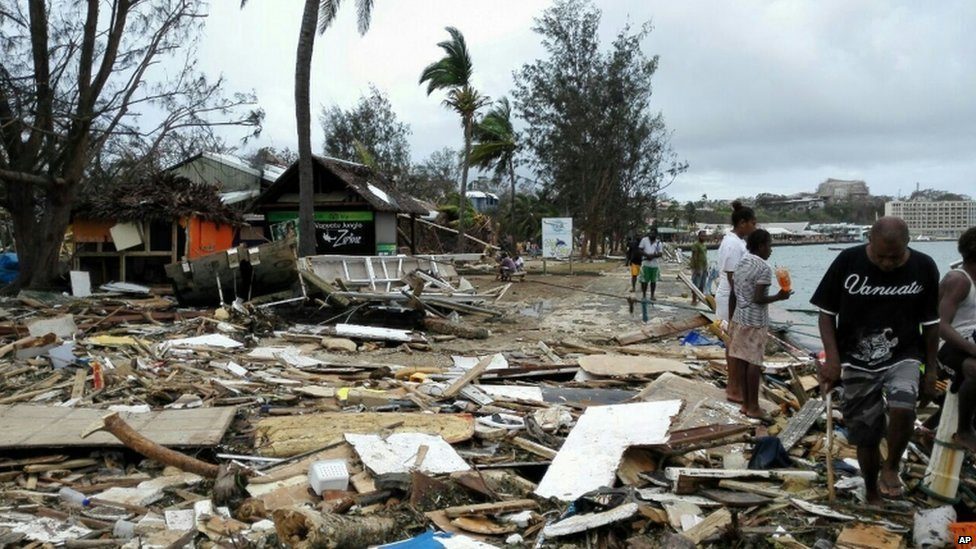 Devastation left by Cyclone Pam. Image Credit:  News.bbcimg.co.uk/