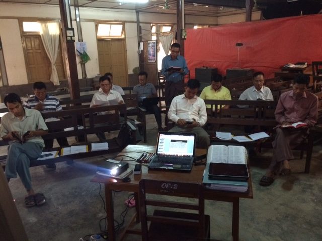 District leaders meeting in Myanmar.