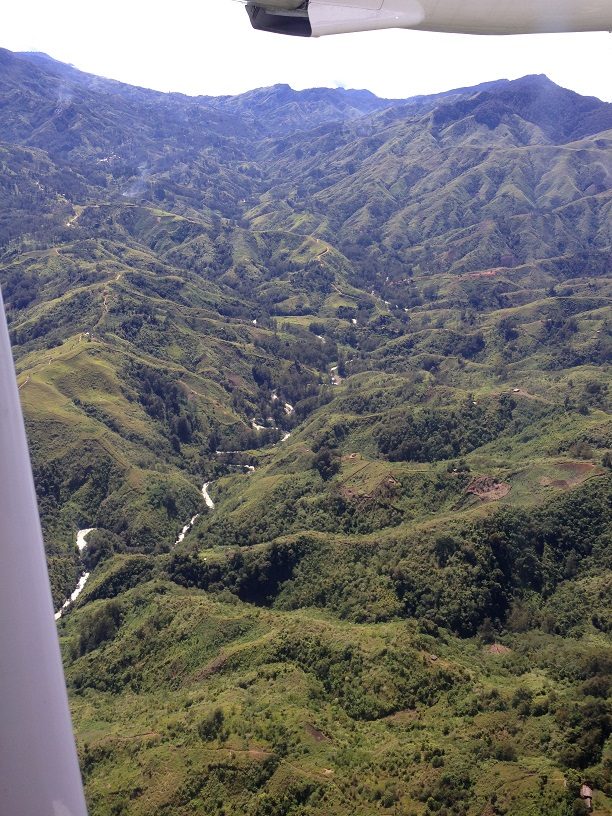 A view of the Dusin area from the MAF airplane.