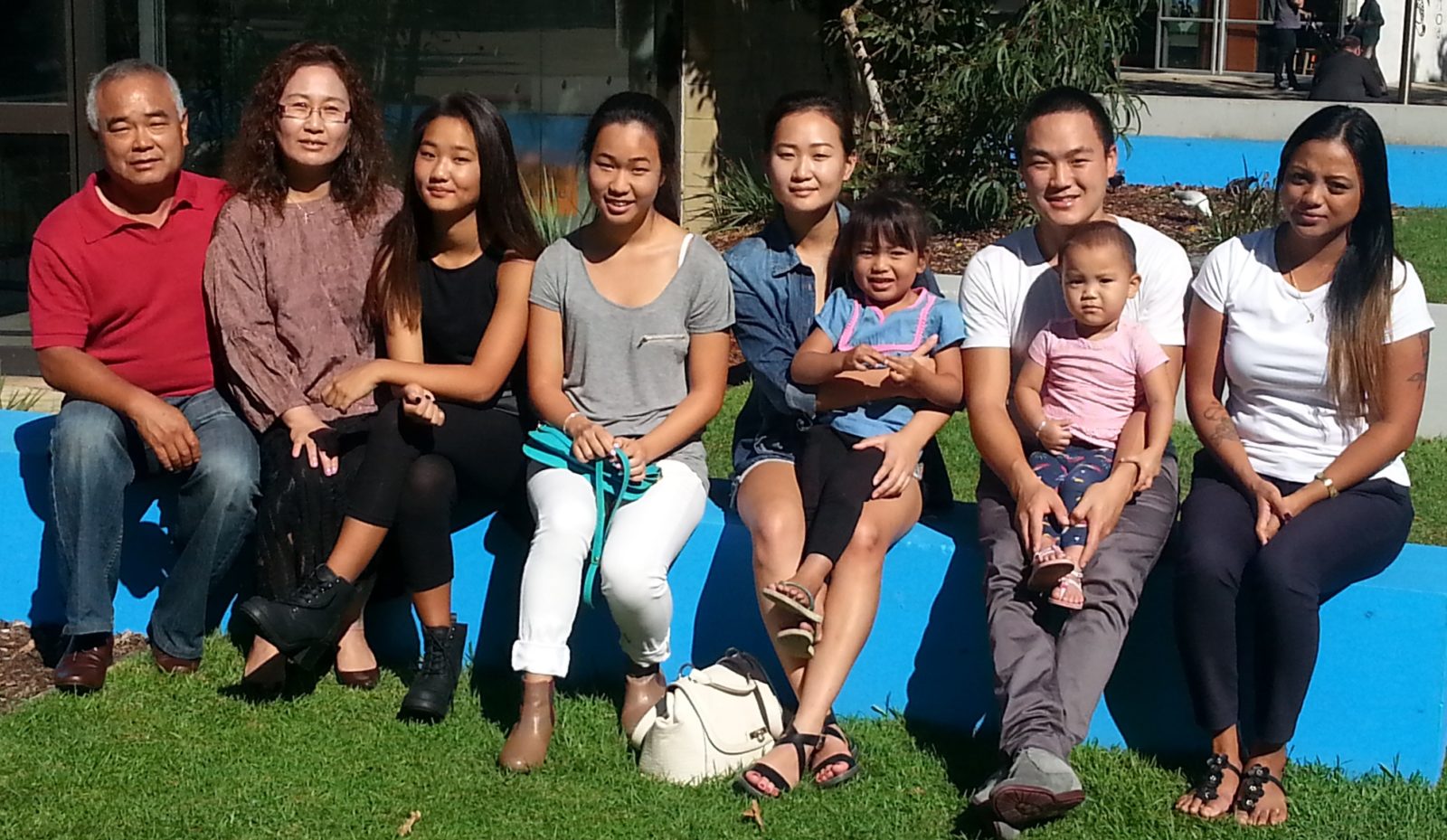 Rev. Jong-il (first from left) and his family.