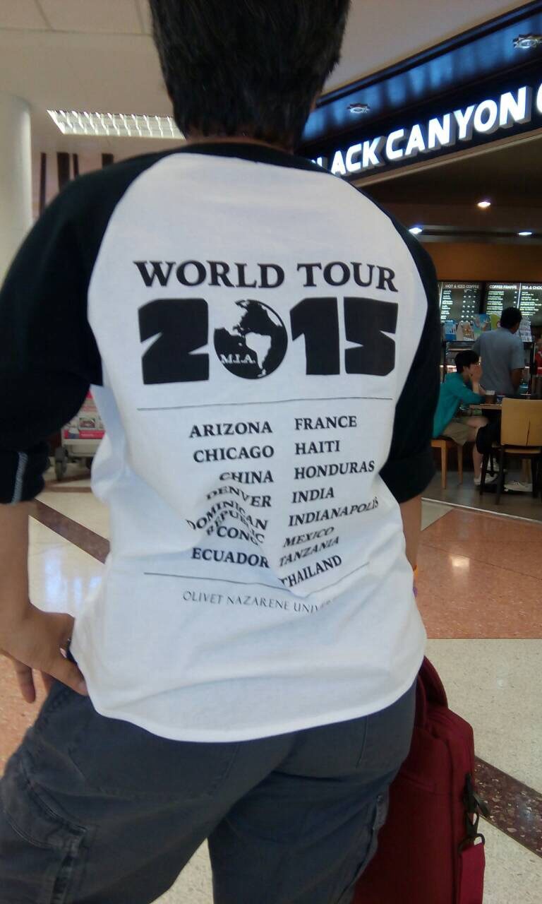 Pastor Siripawn, wearing the ONU 2015 team shirt.