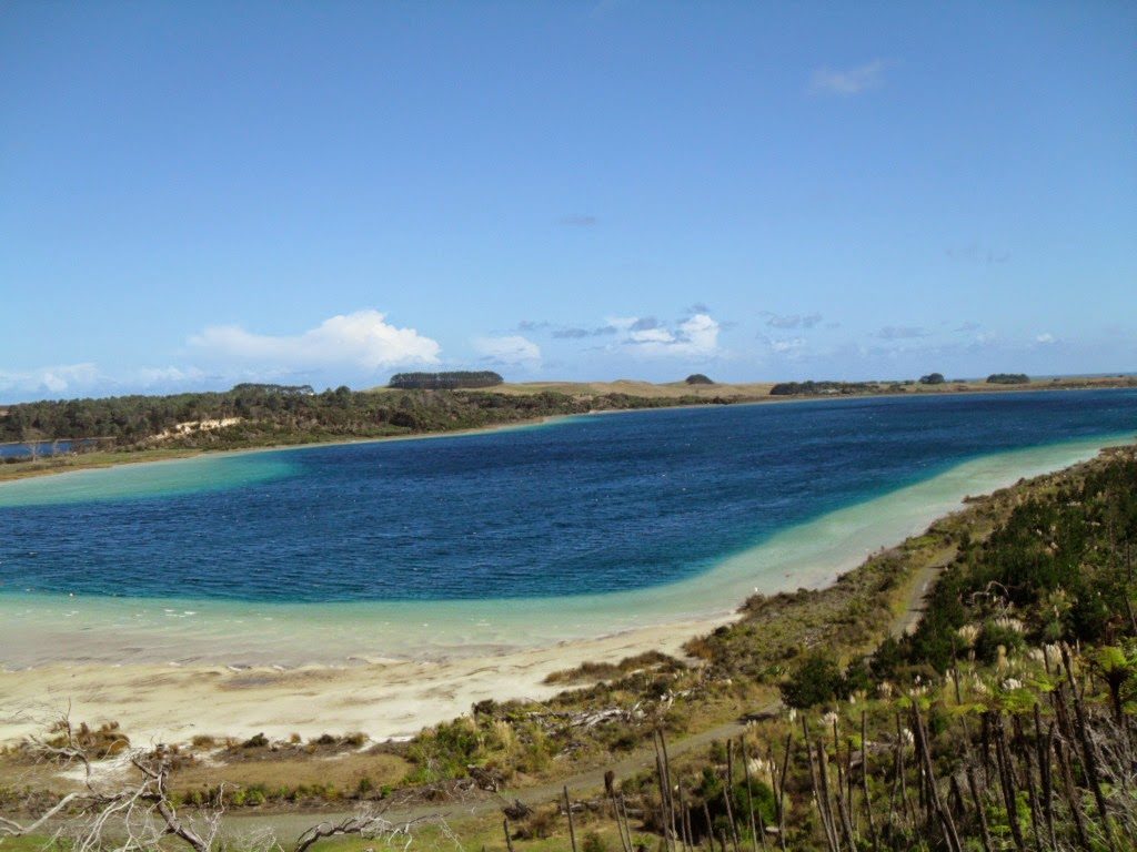 One of the Ka Iwi lakes in Kauri Coast.