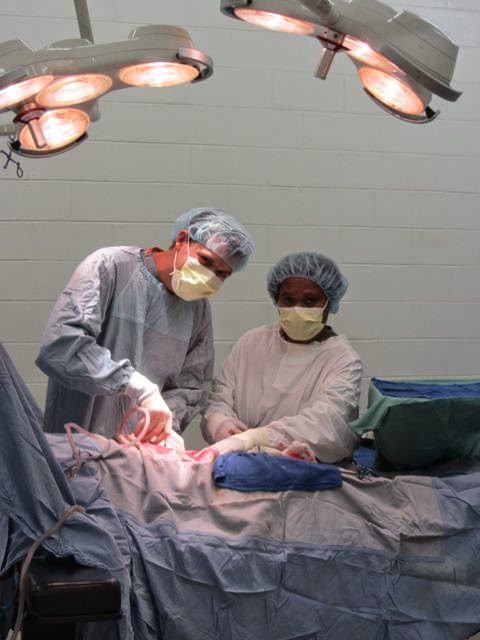 Dr. Ted in surgery at Kudjip Nazarene Hospital