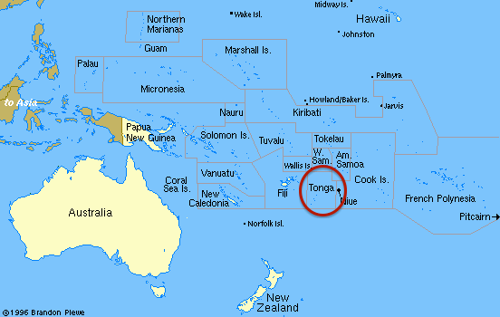 tonga Map